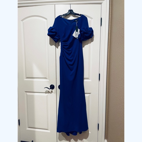 NWT Badgley Mischka Evening Gown Cobalt - Picture 1 of 3